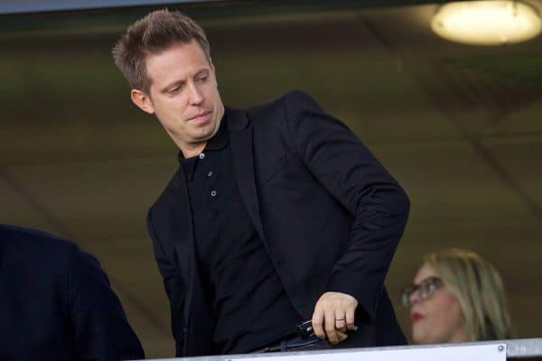 ST HELENS, ENGLAND - Wednesday, October 2, 2019: Liverpool's Director of Football Michael Edwards during the UEFA Youth League Group E match between Liverpool FC Under-19's and FC Salzburg Under-19's at Langtree Park. (Pic by David Rawcliffe/Propaganda)