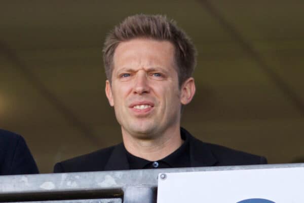 ST HELENS, ENGLAND - Wednesday, October 2, 2019: Liverpool's Director of Football Michael Edwards during the UEFA Youth League Group E match between Liverpool FC Under-19's and FC Salzburg Under-19's at Langtree Park. (Pic by David Rawcliffe/Propaganda)