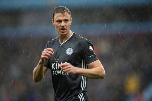 BIRMINGHAM, ENGLAND - Sunday, December 8, 2019: Leicester City's Jonny Evans during the FA Premier League match between Aston Villa FC and Leicester City FC at Villa Park. (Pic by David Rawcliffe/Propaganda)