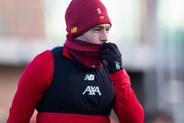 LIVERPOOL, ENGLAND - Monday, December 9, 2019: Liverpool's Alex Oxlade-Chamberlain during a training session at Melwood Training Ground ahead of the UEFA Champions League Group E match between FC Salzburg and Liverpool FC. (Pic by David Rawcliffe/Propaganda)