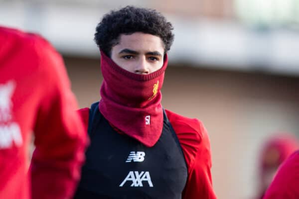 LIVERPOOL, ENGLAND - Monday, December 9, 2019: Liverpool's Ki-Jana Hoever during a training session at Melwood Training Ground ahead of the UEFA Champions League Group E match between FC Salzburg and Liverpool FC. (Pic by David Rawcliffe/Propaganda)