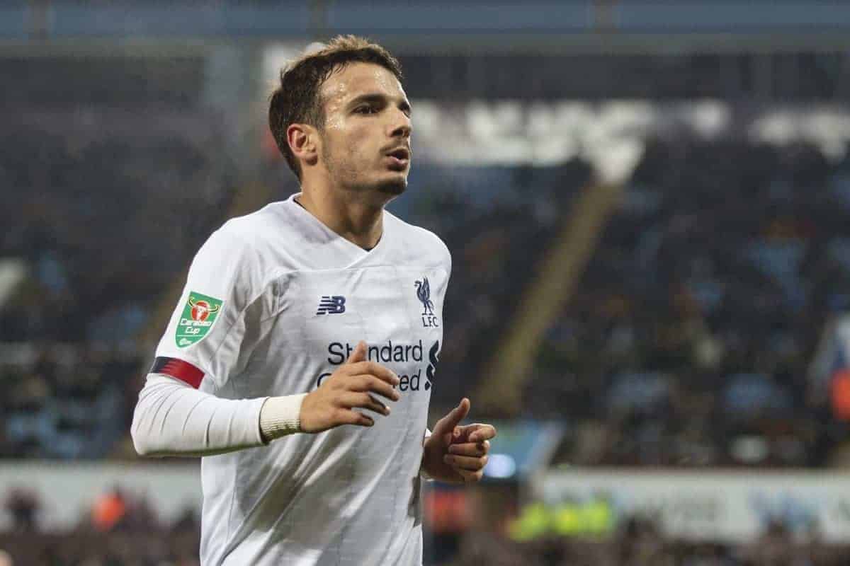 BIRMINGHAM, ENGLAND - Tuesday, December 17, 2019: Liverpool’s captain Pedro Chirivella during the Football League Cup Quarter-Final between Aston Villa FC and Liverpool FC at Villa Park. (Pic by Paul Greenwood/Propaganda)