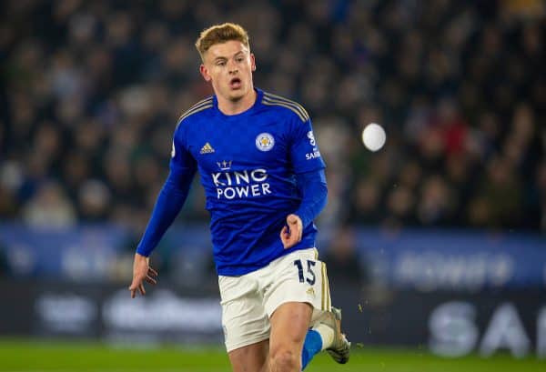 LEICESTER, ENGLAND - Thursday, December 26, 2019: Leicester City's Harvey Barnes during the FA Premier League match between Leicester City FC and Liverpool FC at the King Power Stadium. (Pic by David Rawcliffe/Propaganda)