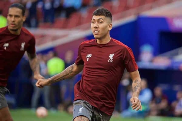 MADRID, SPAIN - Friday, May 31, 2019: Liverpool's Roberto Firmino during a training session ahead of the UEFA Champions League Final match between Tottenham Hotspur FC and Liverpool FC at the Estadio Metropolitano. (Pic by David Rawcliffe/Propaganda)