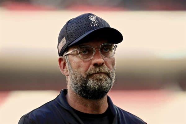 MADRID, SPAIN - Friday, May 31, 2019: Liverpool's manager Jürgen Klopp during a training session ahead of the UEFA Champions League Final match between Tottenham Hotspur FC and Liverpool FC at the Estadio Metropolitano. (Pic by Handout/UEFA)