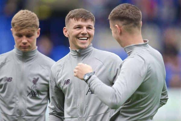 BIRKENHEAD, ENGLAND - Thursday, July 11, 2019: Liverpool's Bobby Duncan during a pre-season friendly match between Tranmere Rovers FC and Liverpool FC at Prenton Park. (Pic by David Rawcliffe/Propaganda)