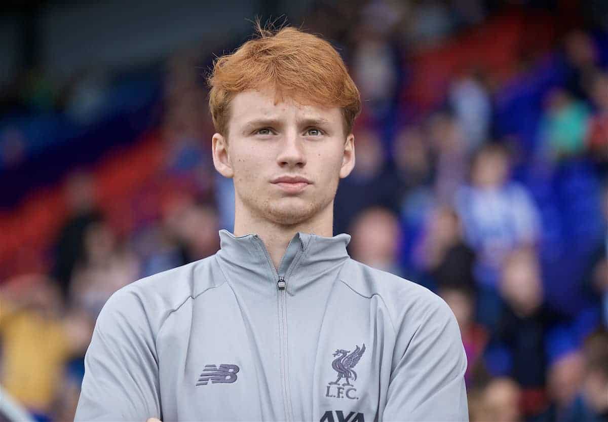 BIRKENHEAD, ENGLAND - Thursday, July 11, 2019: Liverpool's Sepp van den Berg before a pre-season friendly match between Tranmere Rovers FC and Liverpool FC at Prenton Park. (Pic by David Rawcliffe/Propaganda)