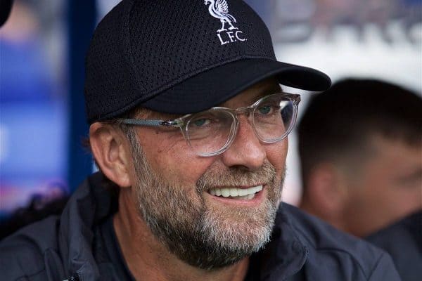 BIRKENHEAD, ENGLAND - Thursday, July 11, 2019: Liverpool's manager Jürgen Klopp before a pre-season friendly match between Tranmere Rovers FC and Liverpool FC at Prenton Park. (Pic by David Rawcliffe/Propaganda)