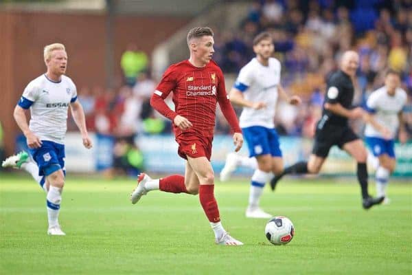 BIRKENHEAD, ENGLAND - Thursday, July 11, 2019: Liverpool's Harry Wilson during a pre-season friendly match between Tranmere Rovers FC and Liverpool FC at Prenton Park. (Pic by David Rawcliffe/Propaganda)