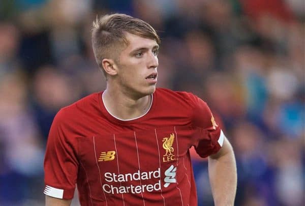 BIRKENHEAD, ENGLAND - Thursday, July 11, 2019: Liverpool's Dan Atherton during a pre-season friendly match between Tranmere Rovers FC and Liverpool FC at Prenton Park. (Pic by David Rawcliffe/Propaganda)