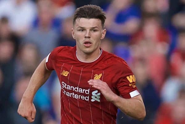 BIRKENHEAD, ENGLAND - Thursday, July 11, 2019: Liverpool's Bobby Duncan during a pre-season friendly match between Tranmere Rovers FC and Liverpool FC at Prenton Park. (Pic by David Rawcliffe/Propaganda)
