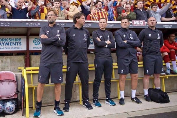 BRADFORD, ENGLAND - Saturday, July 13, 2019: Liverpool's manager Jürgen Klopp before a pre-season friendly match between Bradford City AFC and Liverpool FC at Valley Parade. (Pic by David Rawcliffe/Propaganda)