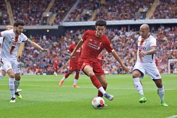 BRADFORD, ENGLAND - Saturday, July 13, 2019: Liverpool's Curtis Jones during a pre-season friendly match between Bradford City AFC and Liverpool FC at Valley Parade. (Pic by David Rawcliffe/Propaganda)