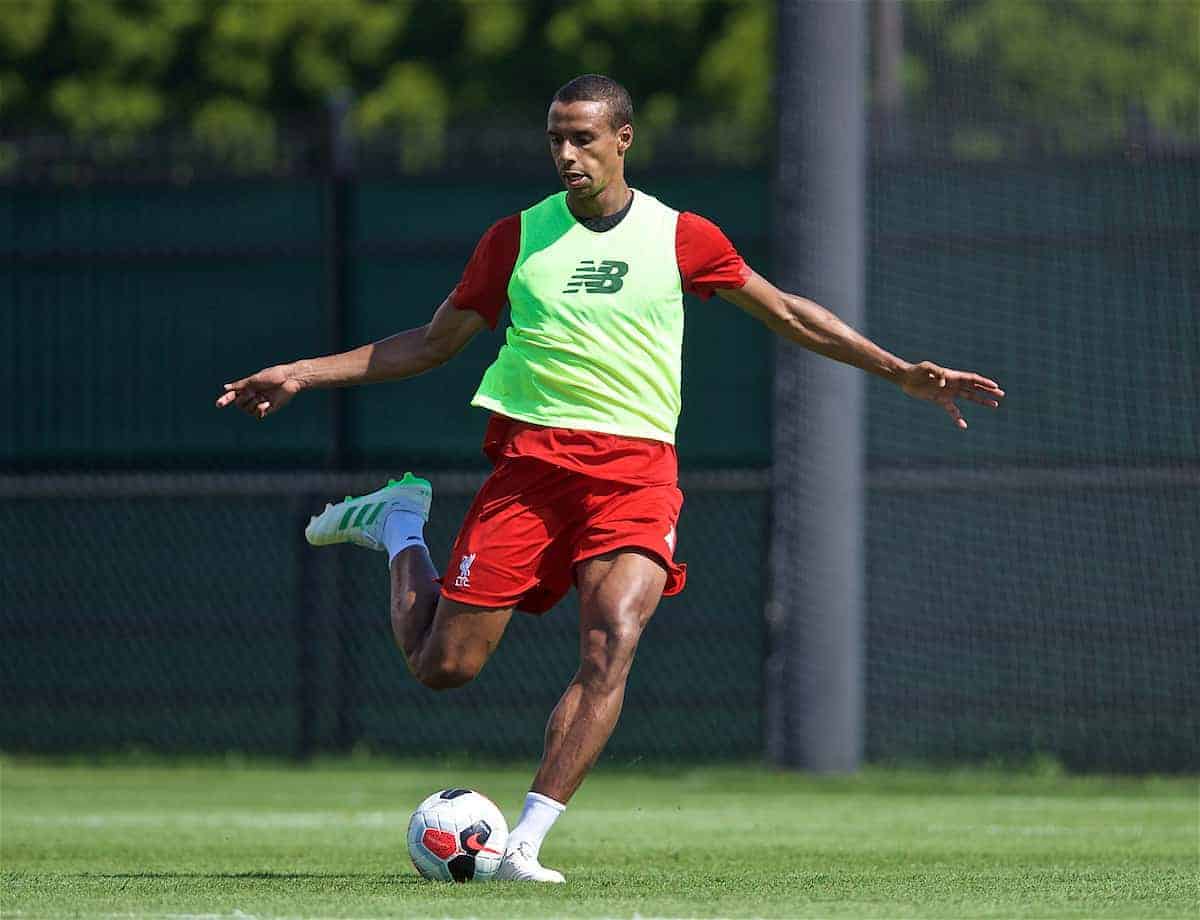 SOUTH BEND, INDIANA, USA - Thursday, July 18, 2019: Liverpool's Joel Matip during a training session ahead of the friendly match against Borussia Dortmund at the Notre Dame Stadium on day three of the club's pre-season tour of America. (Pic by David Rawcliffe/Propaganda)