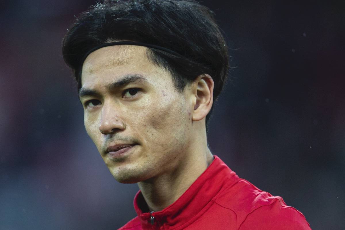 LIVERPOOL, ENGLAND - Sunday, January 5, 2020: Liverpool's new signing Japan international Takumi Minamino during the pre-match warm-up before the FA Cup 3rd Round match between Liverpool FC and Everton FC, the 235th Merseyside Derby, at Anfield. (Pic by David Rawcliffe/Propaganda)