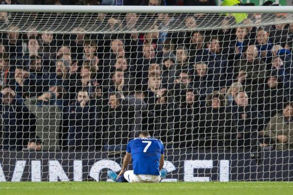 LIVERPOOL, ENGLAND - Sunday, January 5, 2020: Everton's Richarlison de Andrade looks dejected after missing a chance during the FA Cup 3rd Round match between Liverpool FC and Everton FC, the 235th Merseyside Derby, at Anfield. (Pic by David Rawcliffe/Propaganda)