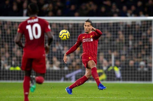 LONDON, ENGLAND - Saturday, January 11, 2020: Liverpool's Virgil van Dijk during the FA Premier League match between Tottenham Hotspur FC and Liverpool FC at the Tottenham Hotspur Stadium. (Pic by David Rawcliffe/Propaganda)