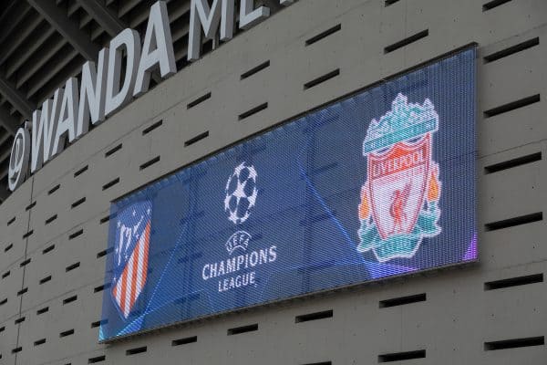 MADRID, ESPAGNE - Lundi 17 février 2020: Une vue extérieure de l'Estadio Estadio Metropolitano avant le match aller de 16 de l'UEFA Champions League entre le Club Atlético de Madrid et le Liverpool FC.  (Photo de David Rawcliffe/Propaganda)