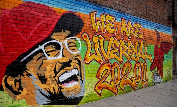 LIVERPOOL, ENGLAND - Monday, June 29, 2020: A new street art mural of Liverpool FC's manager Jürgen Klopp painted on the wall of a building in the Baltic Triangle in Liverpool City Centre after the team won the FA Premier League, their 19th top-flight Championship and the club's first title in 30 years. (Pic by David Rawcliffe/Propaganda)