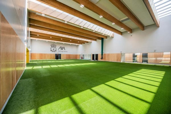 KIRKBY, ENGLAND - Thursday, August 13, 2020: An image of the players' sports hall at Liverpool FC's new traing ground in Kirkby which will be sponsored by AXA and known as the AXA Training Centre. (Pic by Liverpool FC via Propaganda)