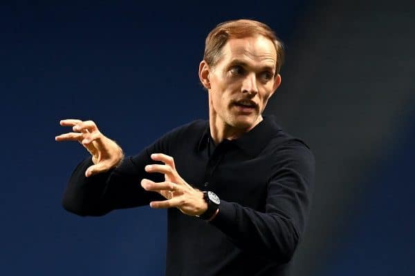 LISBON, PORTUGAL - Sunday, August 23, 2020: Paris Saint-Germain's head coach Thomas Tuchel during the UEFA Champions League Final between FC Bayern Munich and Paris Saint-Germain at the Estadio do Sport Lisboa e Benfica. (Credit: ©UEFA)