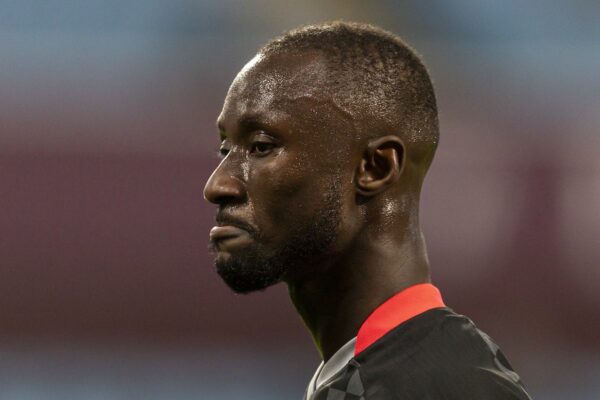 BIRMINGHAM, ENGLAND - Sunday, October 4, 2020: Liverpool’s Naby Keita looks dejected during the FA Premier League match between Aston Villa FC and Liverpool FC at Villa Park. The game was played behind closed doors due to the UK government’s social distancing laws during the Coronavirus COVID-19 Pandemic. Aston Villa won 7-2. (Pic by David Rawcliffe/Propaganda)