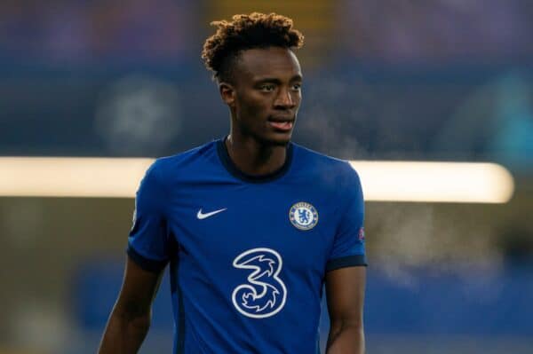 LONDON, ENGLAND - Wednesday, November 4, 2020: Chelsea's Tammy Abraham during the UEFA Champions League Group E match between Chelsea FC and Rennes FC at Stamford Bridge. Chelsea won 3-0. (Pic by David Rawcliffe/Propaganda)