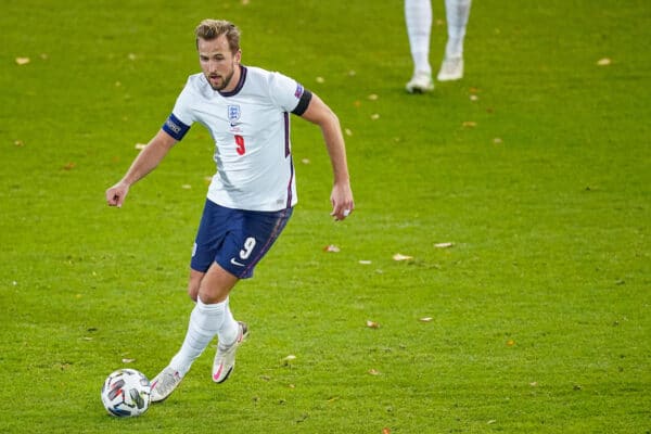 LEUVEN, BELGIUM - Sunday, November 15, 2020: England's captain Harry Kane during the UEFA Nations League Group Stage League A Group 2 match between England and Belgium at Den Dreef. (Pic by Jeroen Meuwsen/Orange Pictures via Propaganda)