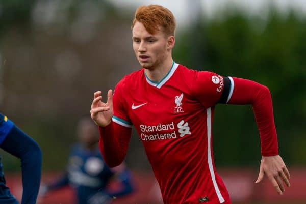 KIRKBY, ENGLAND - Saturday, November 21, 2020: Liverpool's Sepp Van Den Berg during the Premier League 2 Division 1 match between Liverpool FC Under-23's and Southampton FC Under-23's at the Liverpool Academy. The game ended in a goalless draw. (Pic by David Rawcliffe/Propaganda)