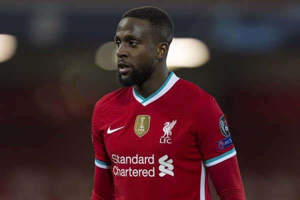 LIVERPOOL, ENGLAND - Wednesday, November 25, 2020: Liverpool's Divock Origi during the UEFA Champions League Group D match between Liverpool FC and Atalanta BC at Anfield. Atalanta won 2-0. (Pic by David Rawcliffe/Propaganda)