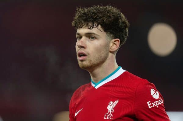 LIVERPOOL, ENGLAND - Sunday, December 6, 2020: Liverpool's Neco Williams during the FA Premier League match between Liverpool FC and Wolverhampton Wanderers FC at Anfield. Liverpool won 4-0. (Pic by David Rawcliffe/Propaganda)