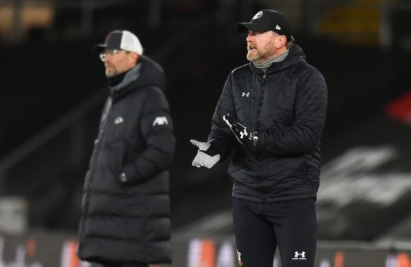 SOUTHAMPTON, ENGLAND - Monday, January 4, 2021: Southampton's manager Ralph Hasenhüttl during the FA Premier League match between Southampton FC and Liverpool FC at St Mary's Stadium. Southampton won 1-0.(Pic by Propaganda)