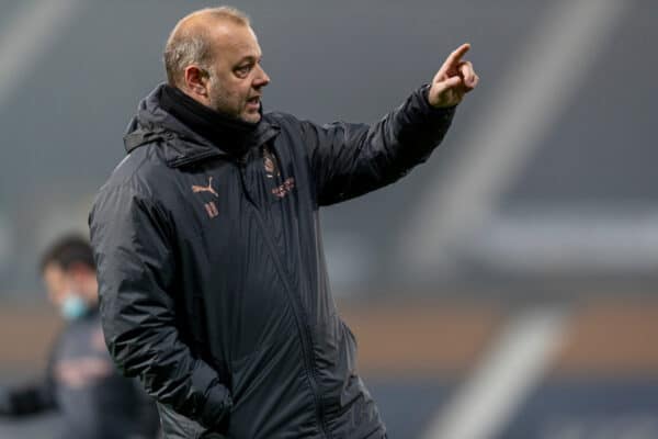 BIRMINGHAM, ENGLAND - Tuesday, January 26, 2021: Manchester City's coach Rodolfo Borrell during the pre-match warm-up before the FA Premier League match between West Bromwich Albion FC and Manchester City FC at The Hawthorns. Manchester City won 5-0. (Pic by David Rawcliffe/Propaganda)