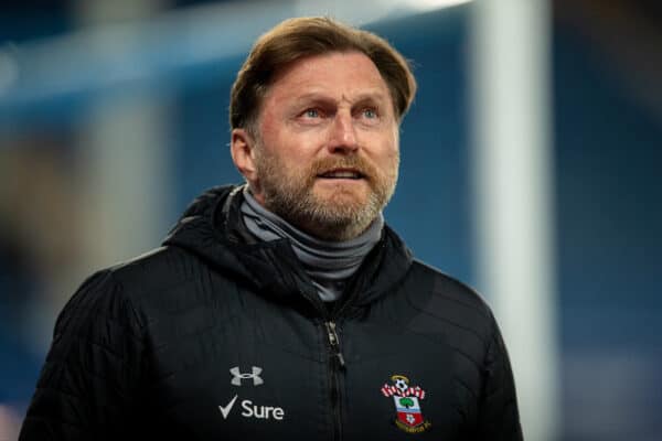 LIVERPOOL, ENGLAND - Monday, March 1, 2021: Southampton's manager Ralph Hasenhüttl before the FA Premier League match between Everton FC and Southampton FC at Goodison Park. Everton won 1-0. (Pic by David Rawcliffe/Propaganda)