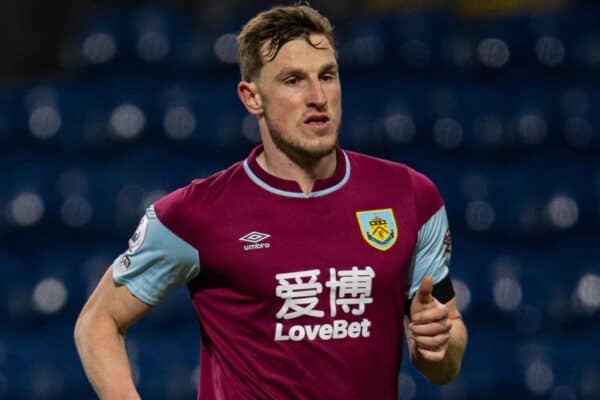 BURNLEY, ENGLAND - Wednesday, March 3, 2021: Burnley's Chris Wood during the FA Premier League match between Burnley FC and Leicester City FC at Turf Moor. The game ended in a 1-1 draw. (Pic by David Rawcliffe/Propaganda)