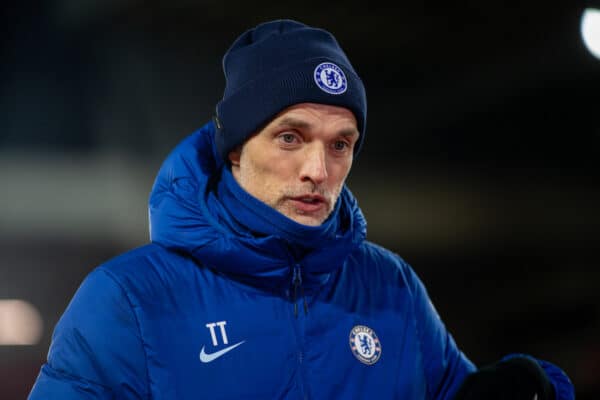 LIVERPOOL, ENGLAND - Thursday, March 4, 2021: Chelsea's manager Thomas Tuchel is interviewed after the FA Premier League match between Liverpool FC and Chelsea FC at Anfield. Chelsea won 1-0 condemning Liverpool to their fifth consecutive home defeat for the first time in the club’s history. (Pic by David Rawcliffe/Propaganda)