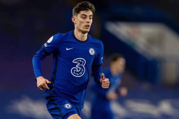 LONDON, ENGLAND - Monday, March 8, 2021: Chelsea's Kai Havertz during the FA Premier League match between Chelsea FC and Everton FC at Stamford Bridge. Chelsea won 2-0. (Pic by David Rawcliffe/Propaganda)