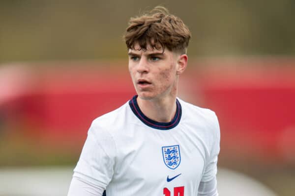 CARDIFF, WALES - Monday, March 29, 2021: England's Alex Scott during an Under-18 international friendly match between Wales and England at Leckwith Stadium. England won 2-0. (Pic by David Rawcliffe/Propaganda)