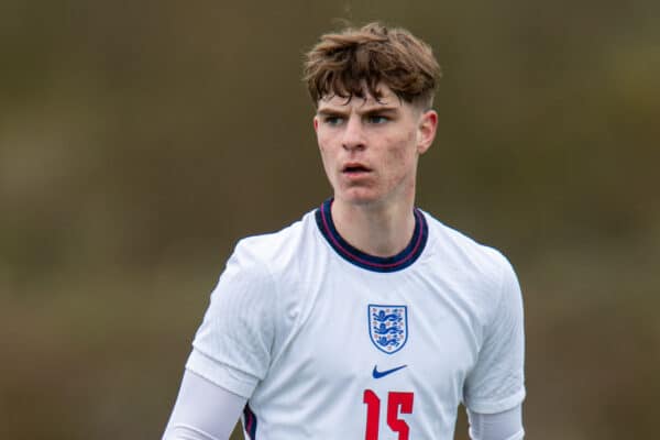 CARDIFF, WALES - Monday, March 29, 2021: England's Alex Scott during an Under-18 international friendly match between Wales and England at Leckwith Stadium. England won 2-0. (Pic by David Rawcliffe/Propaganda)