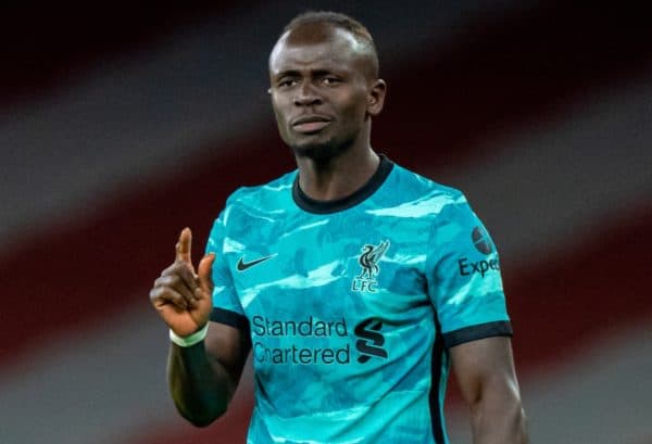 LONDON, ENGLAND - Saturday, April 3, 2021: Liverpool's Sadio Mané during the FA Premier League match between Arsenal FC and Liverpool FC at the Emirates Stadium. Liverpool won 3-0. (Pic by David Rawcliffe/Propaganda)