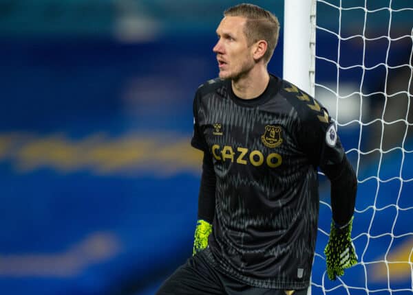 BRIGHTON & HOVE, ENGLAND - Monday, April 12, 2021: Everton's goalkeeper Robin Olsen during the FA Premier League match between Brighton & Hove Albion FC and Everton FC at the AMEX Stadium. The game ended in a 0-0 draw. (Pic by David Rawcliffe/Propaganda)