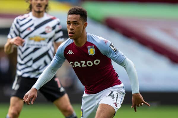 BIRMINGHAM, ENGLAND - Sunday, May 9, 2021: Aston Villa's Jacob Ramsey during the FA Premier League match between Aston Villa FC and Manchester United FC at Villa Park. (Pic by David Rawcliffe/Propaganda)