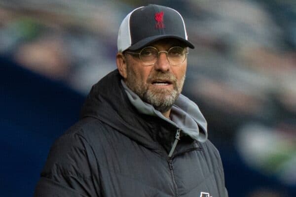 WEST BROMWICH, ENGLAND - Sunday, May 16, 2021: Liverpool's manager Jürgen Klopp during the FA Premier League match between West Bromwich Albion FC and Liverpool FC at The Hawthorns. (Pic by David Rawcliffe/Propaganda)