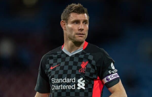 BURNLEY, ENGLAND - Wednesday, May 19, 2021: Liverpool's James Milner during the FA Premier League match between Burnley FC and Liverpool FC at Turf Moor. Liverpool won 3-0. (Pic by David Rawcliffe/Propaganda)