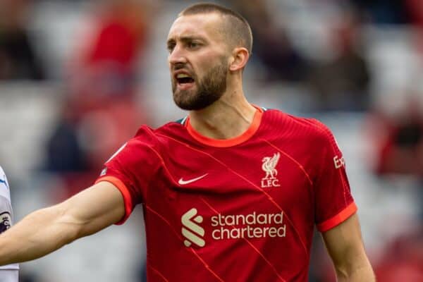 LIVERPOOL, ENGLAND - Sunday, May 23, 2021: Liverpool's Nathaniel Phillips during the final FA Premier League match between Liverpool FC and Crystal Palace FC at Anfield. Liverpool won 2-0 and finished 3rd in the table. (Pic by David Rawcliffe/Propaganda)