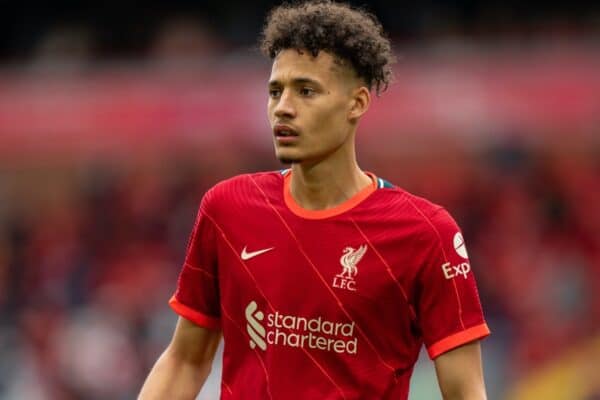 LIVERPOOL, ENGLAND - Sunday, May 23, 2021: Liverpool's Rhys Williams during the final FA Premier League match between Liverpool FC and Crystal Palace FC at Anfield. Liverpool won 2-0 and finished 3rd in the table. (Pic by David Rawcliffe/Propaganda)