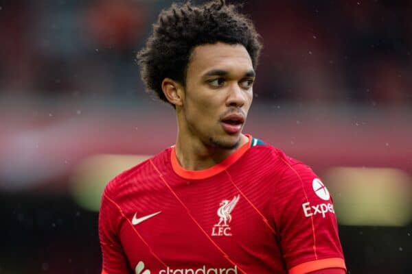 LIVERPOOL, ENGLAND - Sunday, May 23, 2021: Liverpool's Trent Alexander-Arnold during the final FA Premier League match between Liverpool FC and Crystal Palace FC at Anfield. Liverpool won 2-0 and finished 3rd in the table. (Pic by David Rawcliffe/Propaganda)