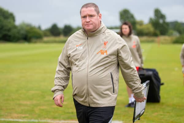 WALLASEY, ENGLAND - Wednesday, July 28, 2021: Liverpool's manager Matt Beard during a training session at The Campus as the team prepare for the start of the new 2021/22 season. (Pic by David Rawcliffe/Propaganda)