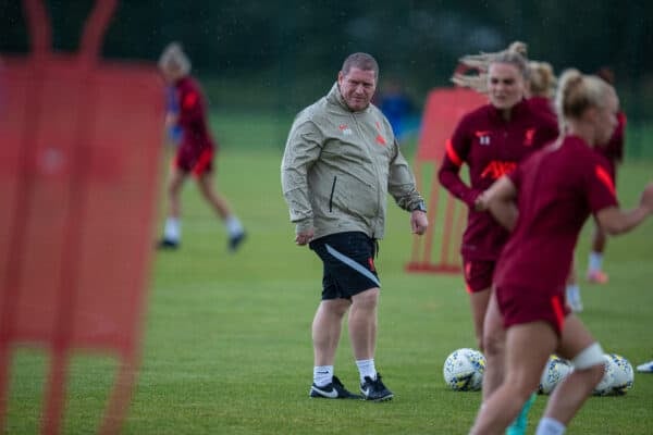 WALLASEY, ENGLAND - Wednesday, July 28, 2021: Liverpool's manager Matt Beard during a training session at The Campus as the team prepare for the start of the new 2021/22 season. (Pic by David Rawcliffe/Propaganda)
