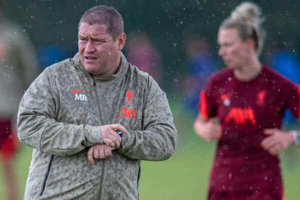 WALLASEY, ENGLAND - Wednesday, July 28, 2021: Liverpool's manager Matt Beard during a training session at The Campus as the team prepare for the start of the new 2021/22 season. (Pic by David Rawcliffe/Propaganda)